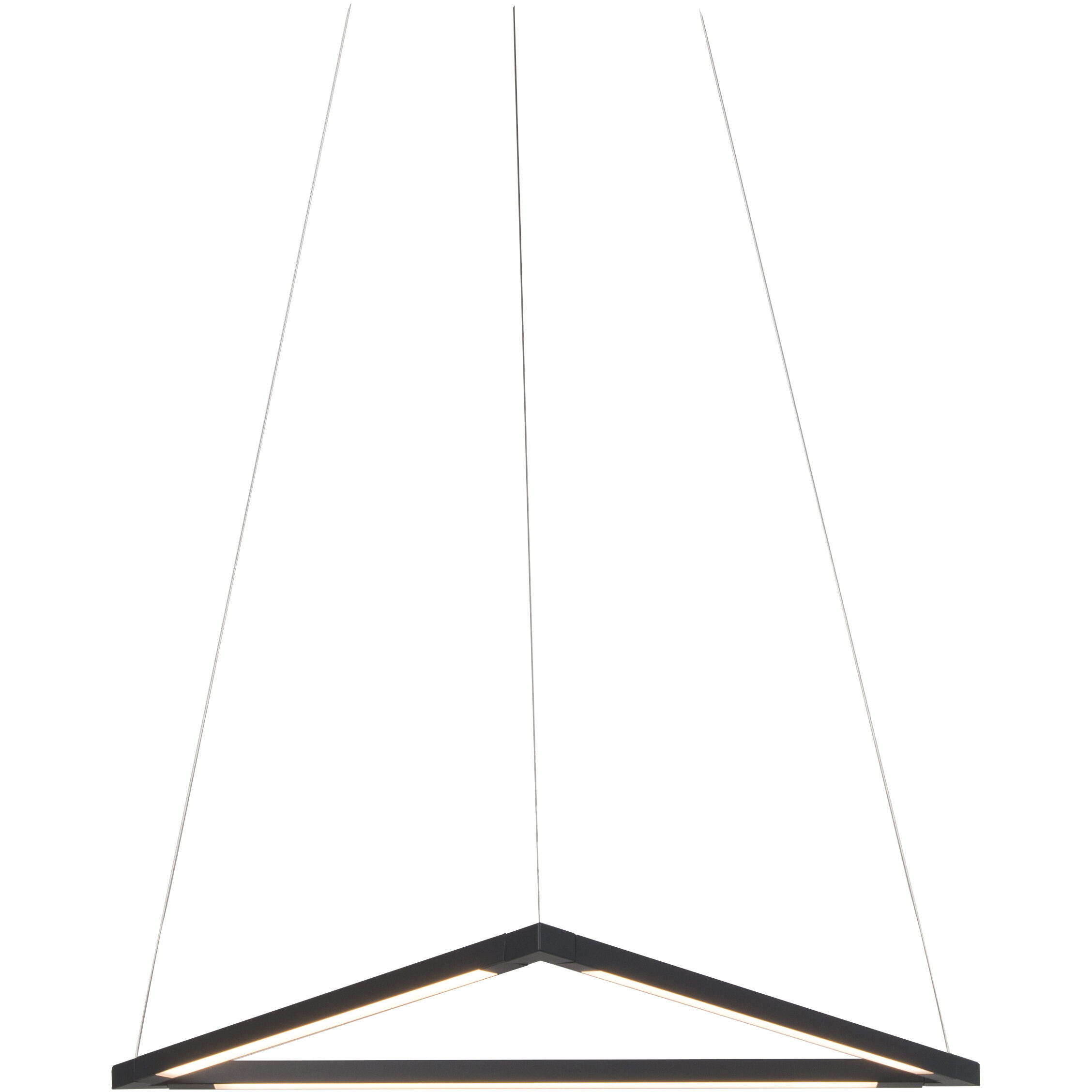 Z-Bar LED 15.9 inch Matte Black Pendant Ceiling Light, Triangle